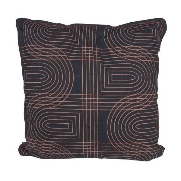 Spilvens Retro Grid Black, 45x45 cm