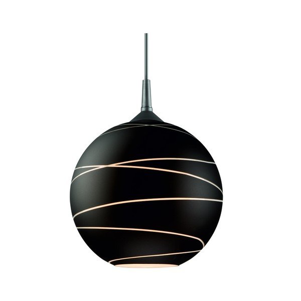 Melna apaļa piekaramā lampa Lamkur Lines-image-2