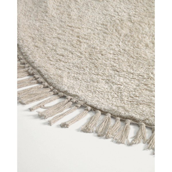 Krēmkrāsas kokvilnas bērnu paklājs ø100 cm Orwen – Kave Home-image-3