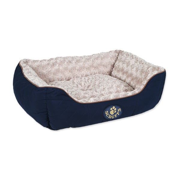 Tumši zila plīša gulta suņiem 50x60 cm Scruffs Wilton M – Plaček Pet Products