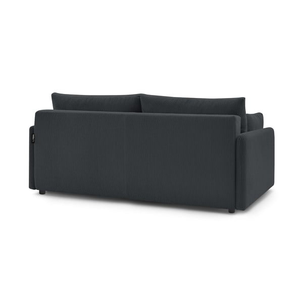 Tumši pelēks velveta salokāms dīvāns 211 cm Marcel – Bobochic Paris-image-4
