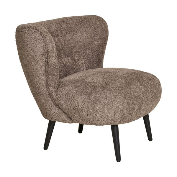 Brūns atpūtas krēsls no buklē auduma Covelo – House Nordic-image-2