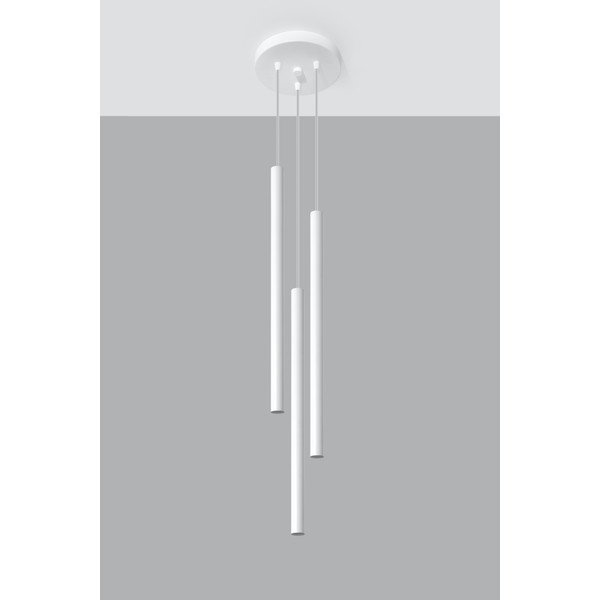 Balta metāla piekaramā lampa ø 20 cm Fideus – Sollux-image-2