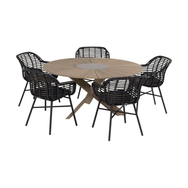 Melns plastmasas dārza krēsls Cecilia – Hartman-image-4