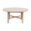 Dabīga toņa apaļš žurnālgaldiņš ar keramikas virsmu 90x90 cm Marsden – Rowico