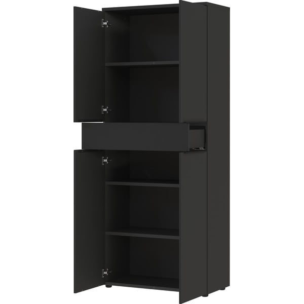 Antracīta pelēks drēbju skapis 81x197 cm Mailand – Germania-image-3