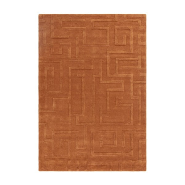 Ķieģeļu sarkans vilnas paklājs 200x290 cm Maze – Asiatic Carpets