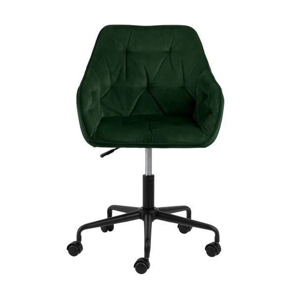 Zaļš biroja krēsls ar samta apdari Actona Brooke-image-2