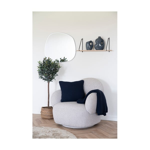 Tumši zils pleds no pārstrādātas kokvilnas 130x170 cm Santos – House Nordic-image-1