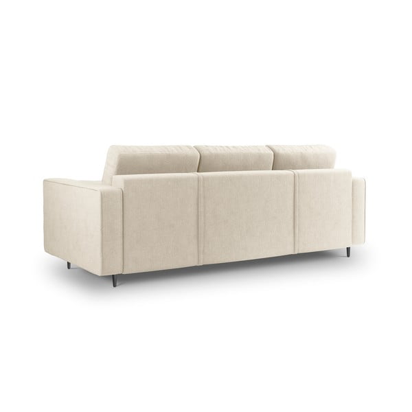 Gaiši bēšs izvelkamais dīvāns ar veļas kasti Milo Casa Santo-image-4