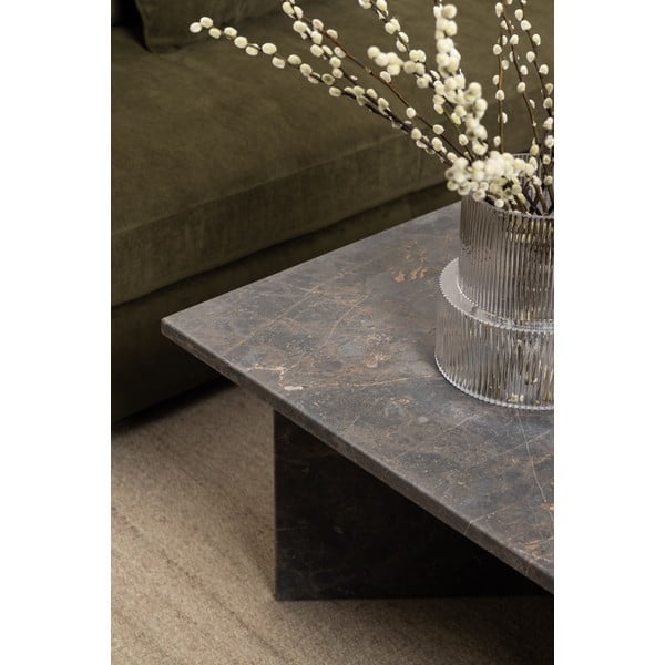 Melns marmora žurnālgaldiņš 70x140 cm Vega – Actona-image-1