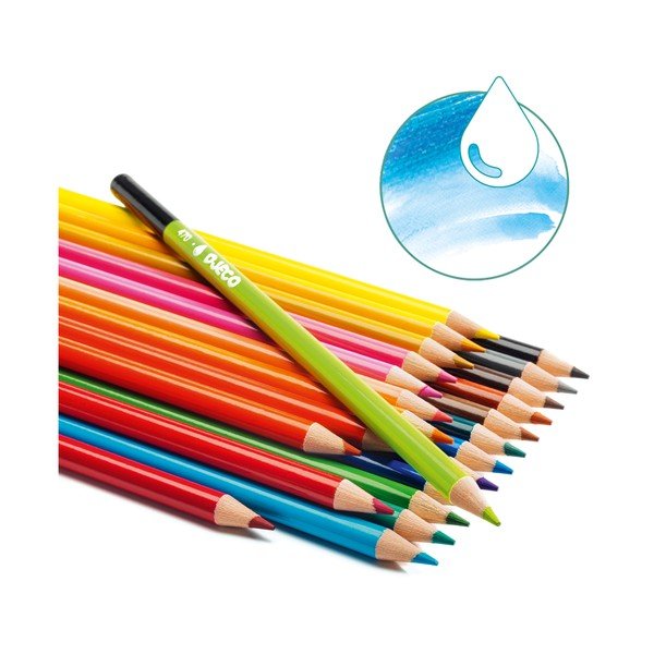 24 akvareļu zīmuļu komplekts Djeco-image-1