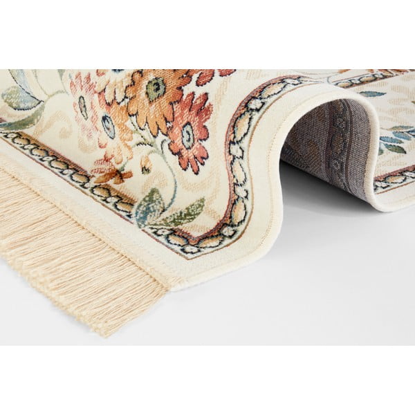 Krēmkrāsas viskozes paklājs 95x140 cm Oriental Flowers – Nouristan-image-2