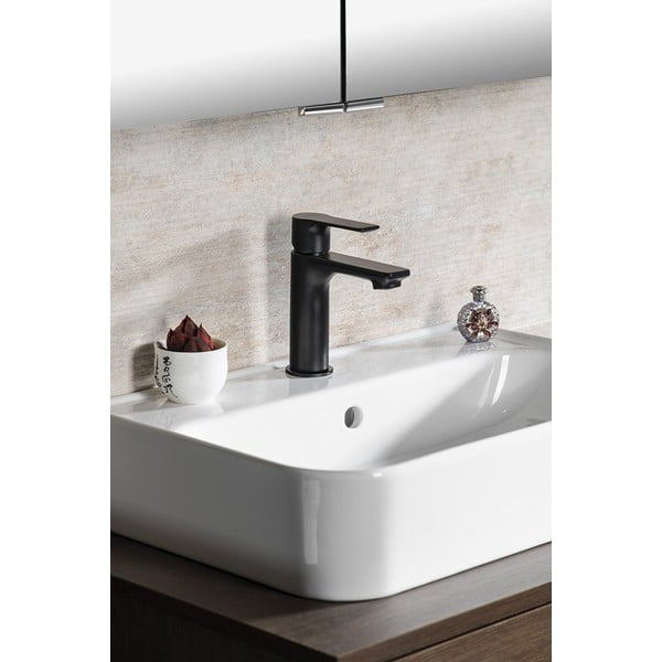 Matēti melns stāvošs jaucējkrāns izlietnei Pax – Sapho-image-2