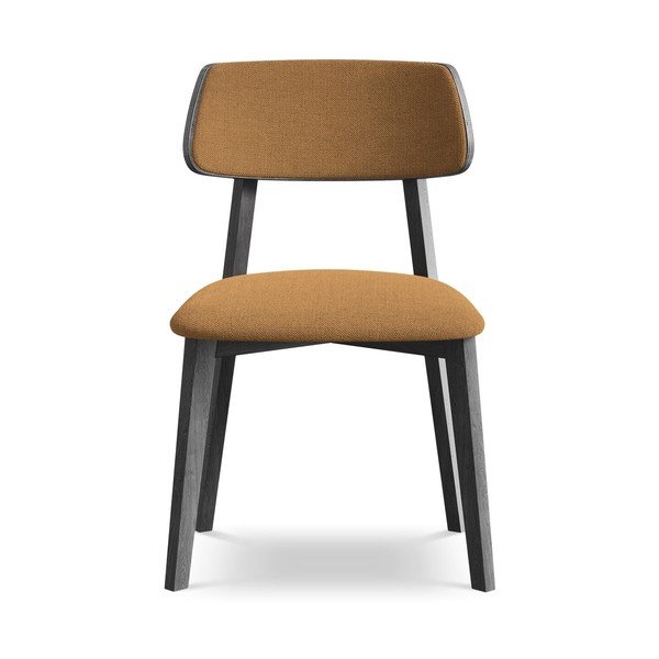 Terakotas oranžs masīvkoka pusdienu krēsls Niu – Makamii-image-1