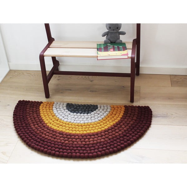 Bērnu bumbiņu vilnas paklājs Wooldot Ball Rugs Rainbow Red-image-2