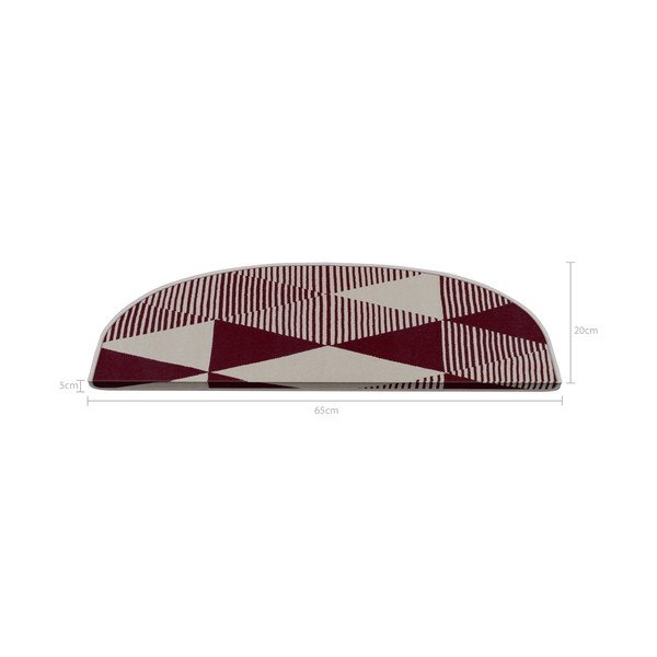 Bordo/balti kāpņu paklāji (16 gab.) 20x65 cm Triangles – Vitaus-image-4