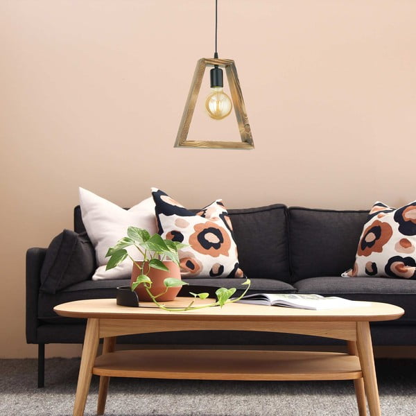 Griestu lampa no skābarža Geometrik Triangle-image-1