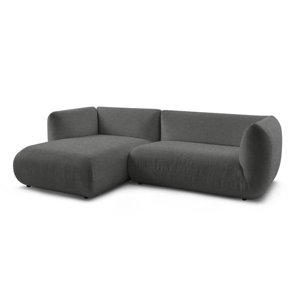 Pelēks velveta stūra dīvāns (kreisais stūris) Lecomte – Bobochic Paris-image-4