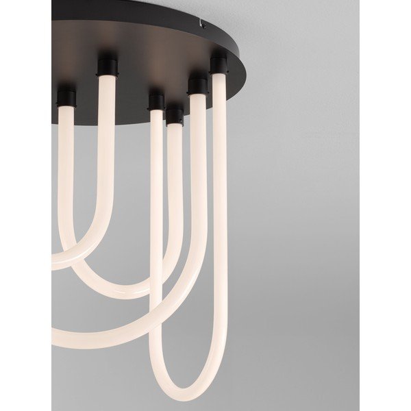 Balta/matēti melna tērauda LED griestu lampa ar regulējamu spilgtumu ar akrila stikla abažūru Topaz – Nova Luce-image-2