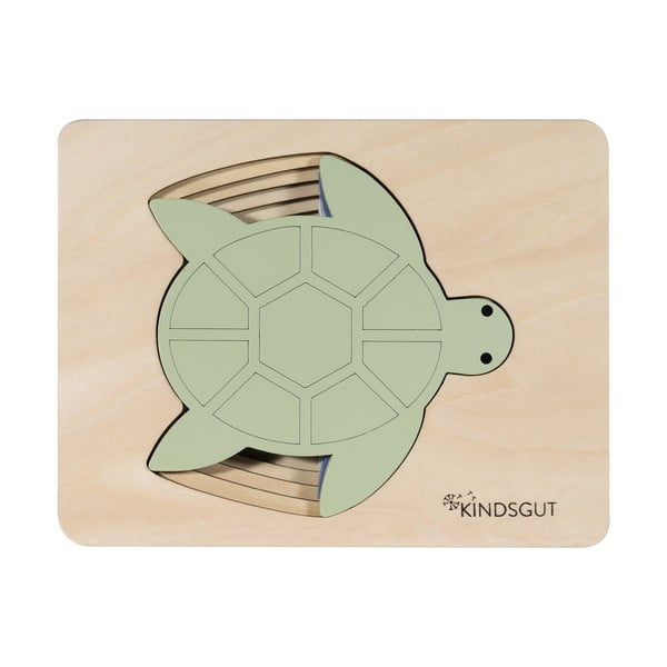 Koka reljefa puzle Turtle – Kindsgut