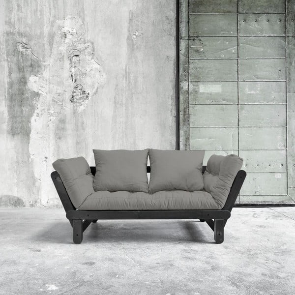 Dīvāns gulta Karup Beat Black/Granite Grey