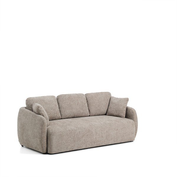 Pelēkbrūns salokāms dīvāns no šenila auduma 218 cm Laira – Kave Home-image-2