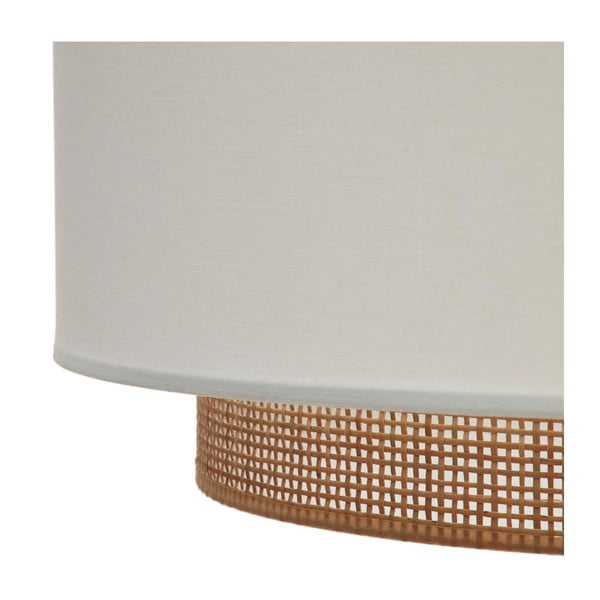 Balts/dabīga toņa tekstila abažūrs ø 40 cm Erna – Kave Home-image-3
