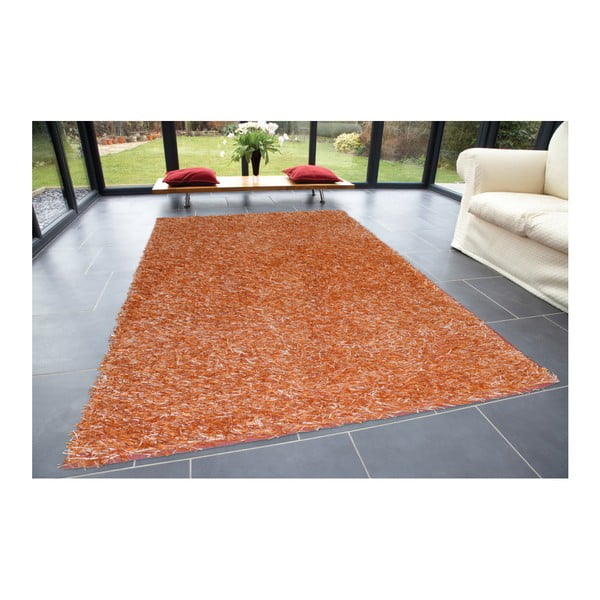 Oranžs paklājs Webtappeti Shaggy, 75 x 155 cm