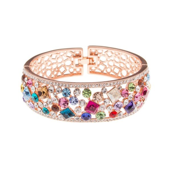 Aproce ar Swarovski kristāliem Musaventura Jardín ar zelta pārklājumu