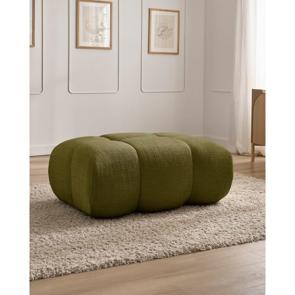 Zaļš kāju soliņš no šenila auduma Ivane – Bobochic Paris-image-1