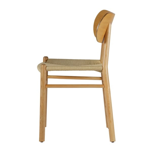 Dabīgā kaučuka koka pusdienu krēsls ar rotangpalmas sēdekli BePureHome Jointly-image-4