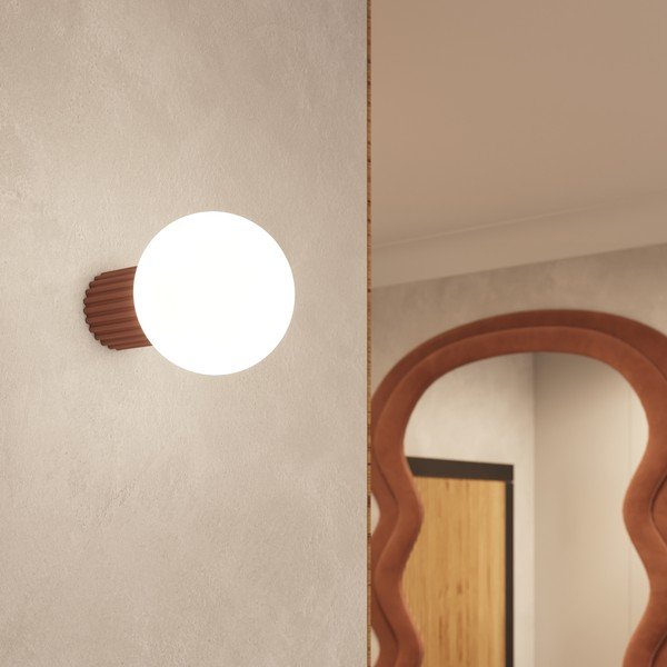 Gaiši brūna sienas lampa ø 12 cm Orbital – Sollux-image-2