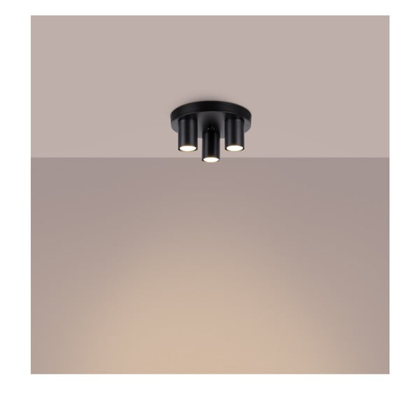 Melna griestu lampa Castro – Sollux-image-2