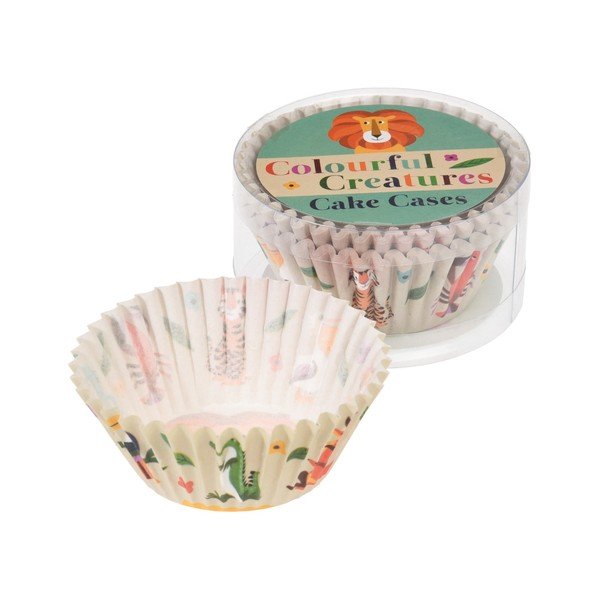 Rex London Colorful Creatures 100 papīra formiņu komplekts kēksiņu cepšanai-image-1