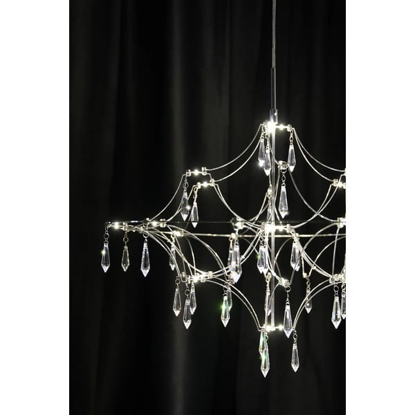 Sudraba krāsas LED piekaramā lampa ø 60 cm Efesos – Markslöjd-image-3