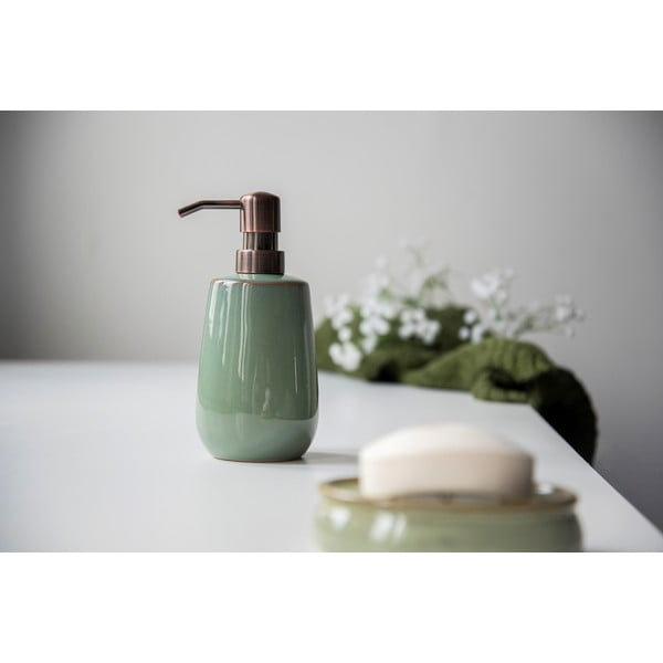 Zaļš keramikas ziepju dozators Wenko Sirmione-image-2