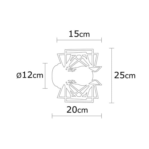 Melna sienas lampa Nemrut – Opviq lights-image-3
