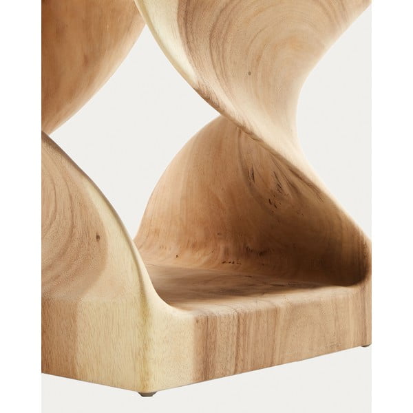 Mungura masīvkoka sānu galdiņš 30x30 cm Hakon – Kave Home-image-2