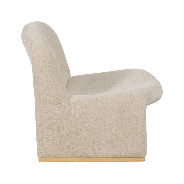 Bēšs atpūtas krēsls no buklē auduma – Ixia-image-3