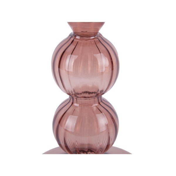 Rozā stikla svečturis PT LIVING Swirl Bubbles-image-2