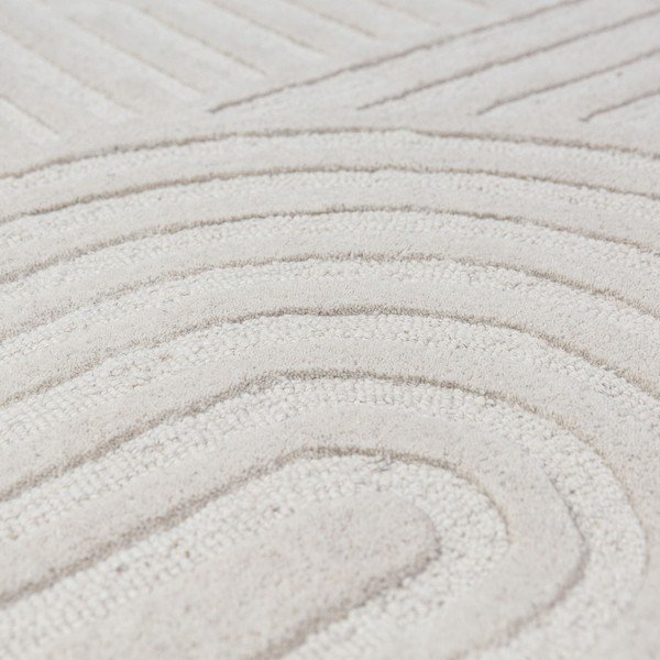 Ziloņkaula krāsas ar rokām darināts vilnas paklājs 200x290 cm Zen Garden – Flair Rugs-image-2