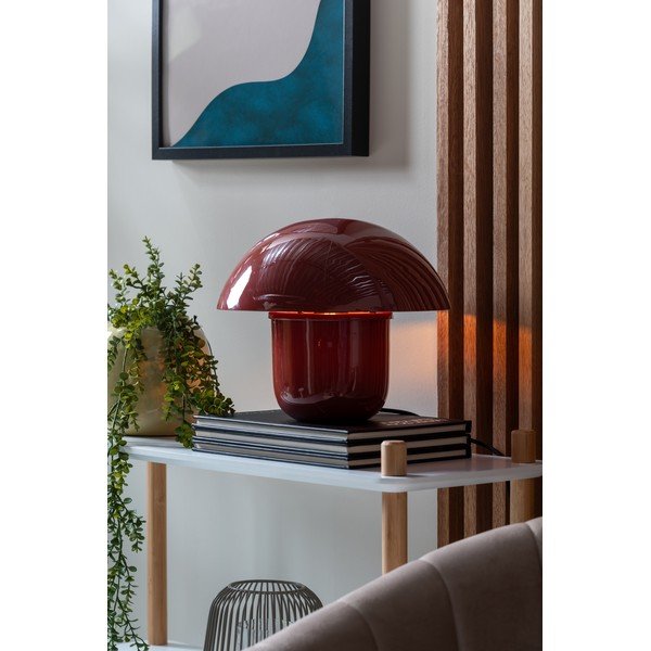 Bordo metāla galda lampa (augstums 25 cm) Fat Mushroom – Leitmotiv-image-1