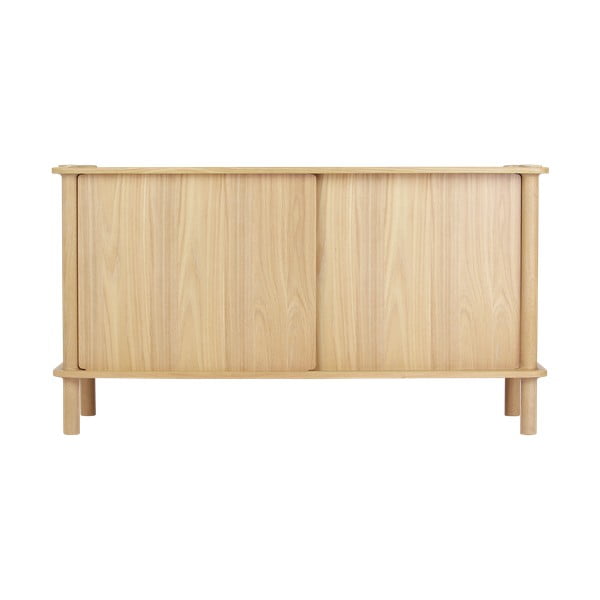 Dabīga toņa ozola masīvkoka kumode ar bīdāmām durvīm 135x73,5x48 cm Italic – UMAGE