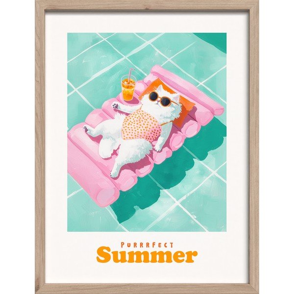 Drukāta glezna ar rāmi 30x40 cm Purrrfect – Styler
