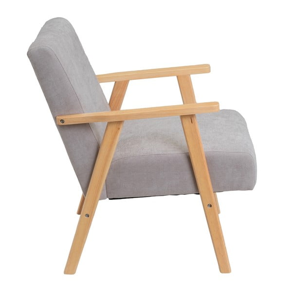 Pelēks atpūtas krēsls no šenila auduma Vintage – Casa Selección-image-3