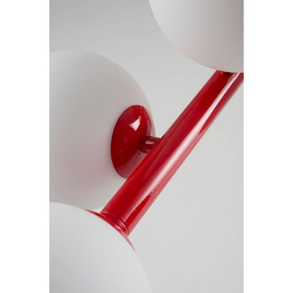 Sarkana/balta griestu lampa no opāla stikla 30x104 cm Ekman – Jotex-image-3