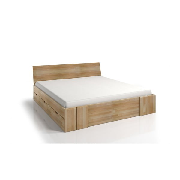 Divguļamā buka koka gulta ar atvilktni SKANDICA Vestre Maxi, 200 x 200 cm-image-2