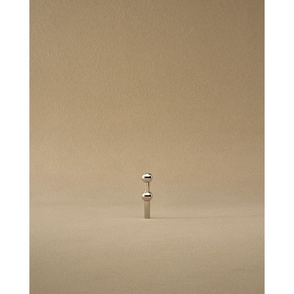 Spīdīgas sudraba krāsas metāla vāze (augstums 10 cm) Nagel – STOFF Nagel-image-4
