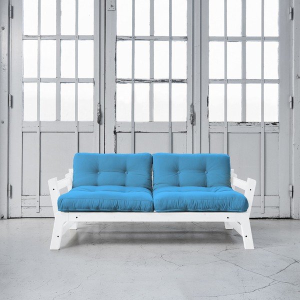 Dīvāns gulta Karup Step White/Horizon Blue-image-1